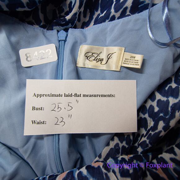 Eliza J Leopard Print Faux Wrap Dress in Blue Lyst plus size 20W - Picture 13 of 15